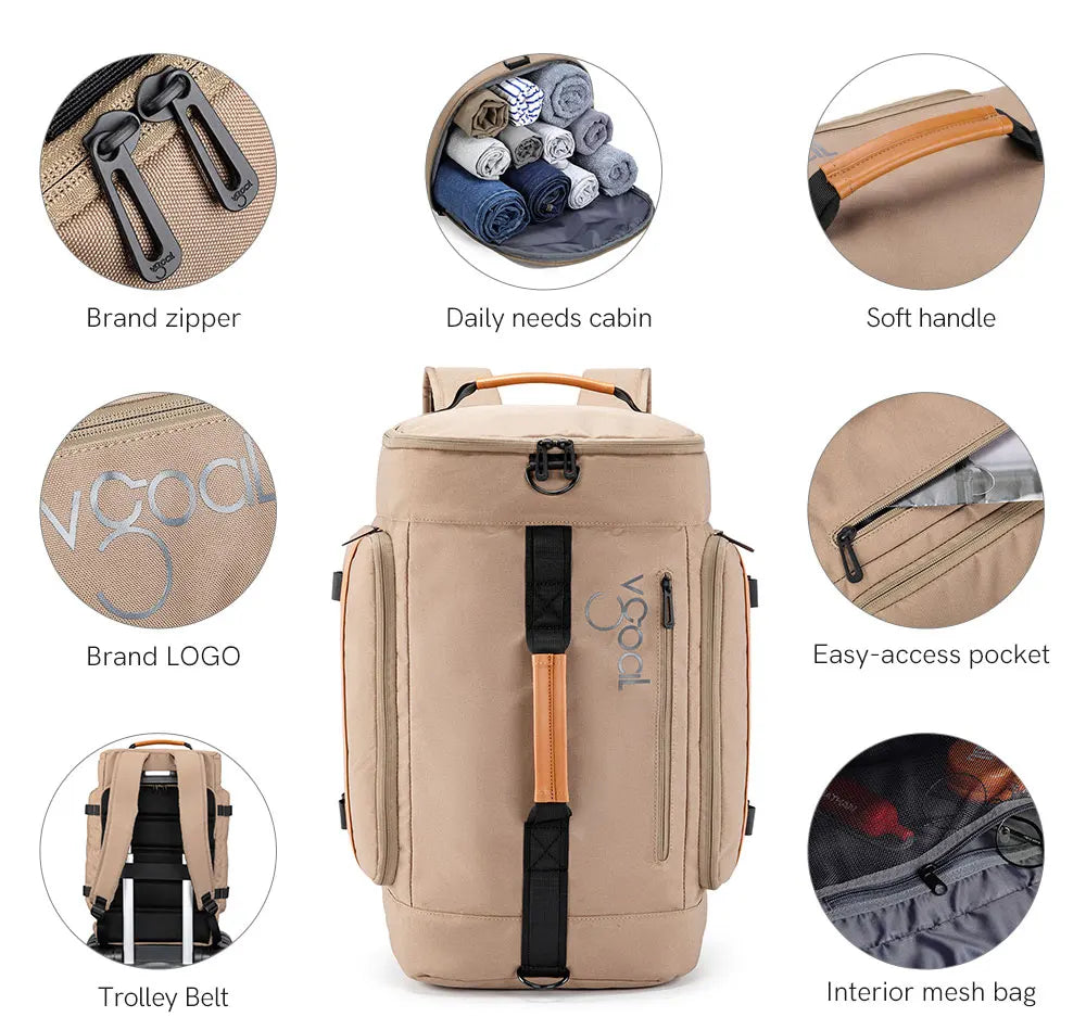 Kingsons Barrel-Shape Eco Outdoor Travel Backpack