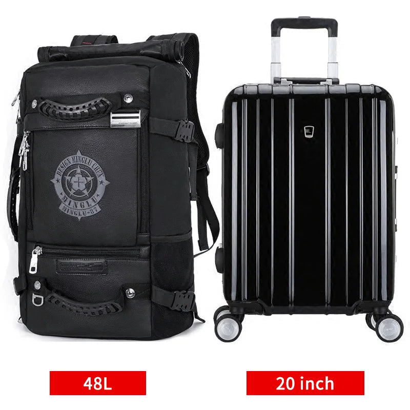Mingao 201 USB Waterproof PU Travel Laptop Backpack - view 4