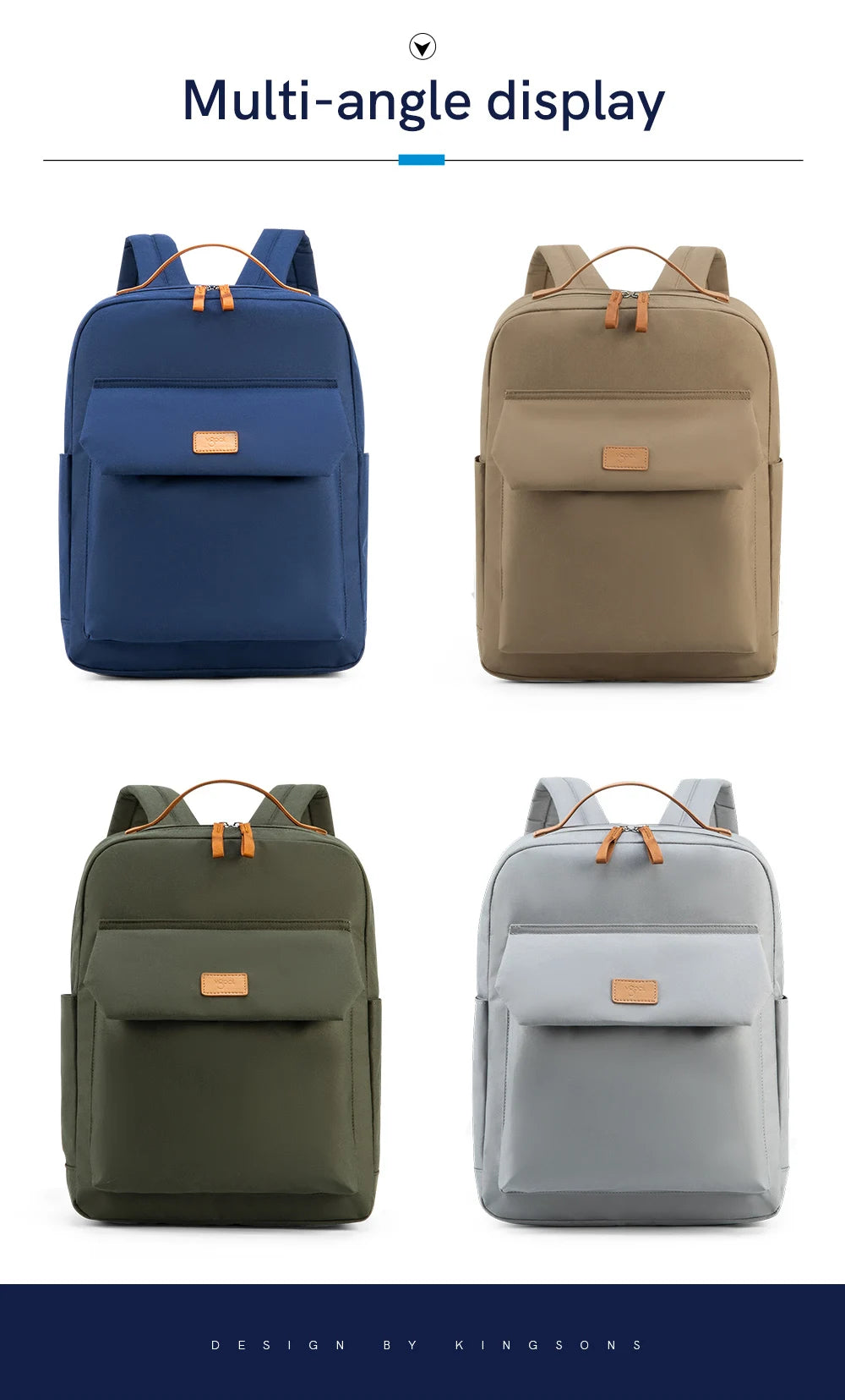 Kingsons K10057W RPET Recycled School Backpack
