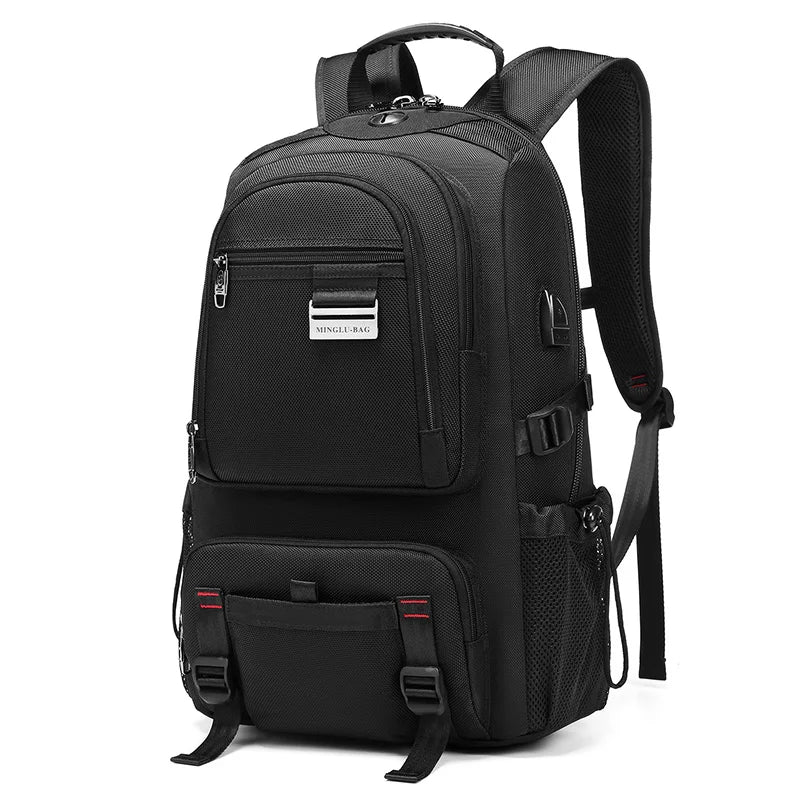 Mingao 9109XL USB Outdoor Travel Laptop Backpack - Black