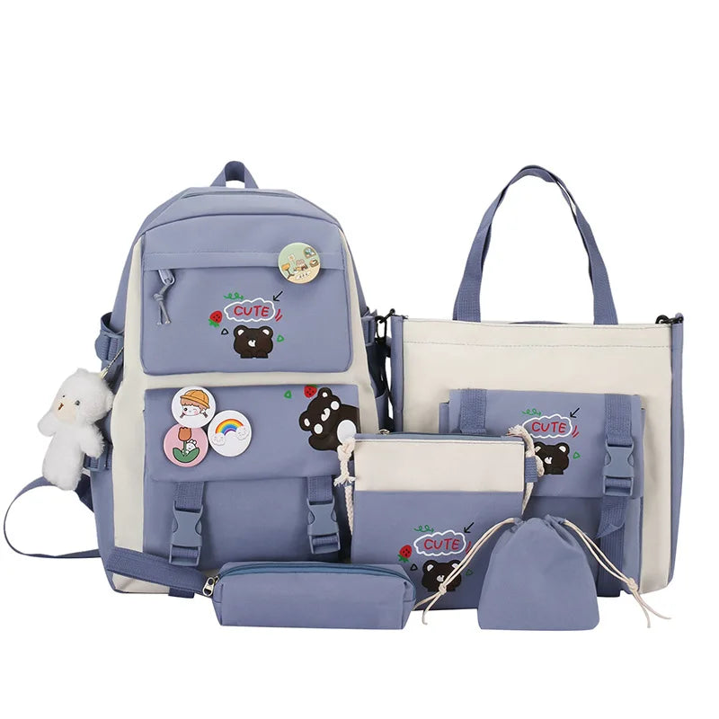 Daisy school backpack detail