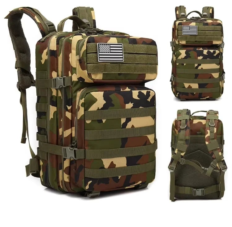 Hong BM-24M669 45L Waterproof Molle Tactical Backpack - Jungle Camo