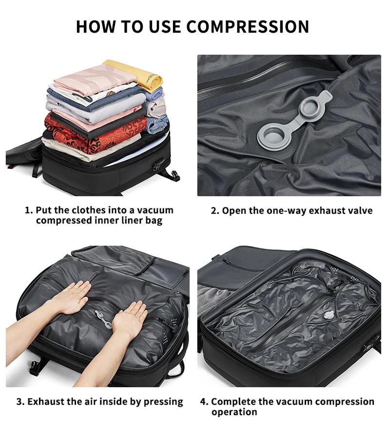 Mingao 25004 Expandable Vacuum Compression Laptop Backpack - detail 3