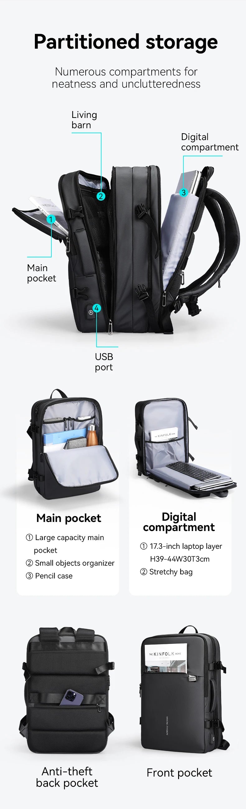 Mark Ryden Sagitta MR8057 Anti-Theft Oxford Backpack