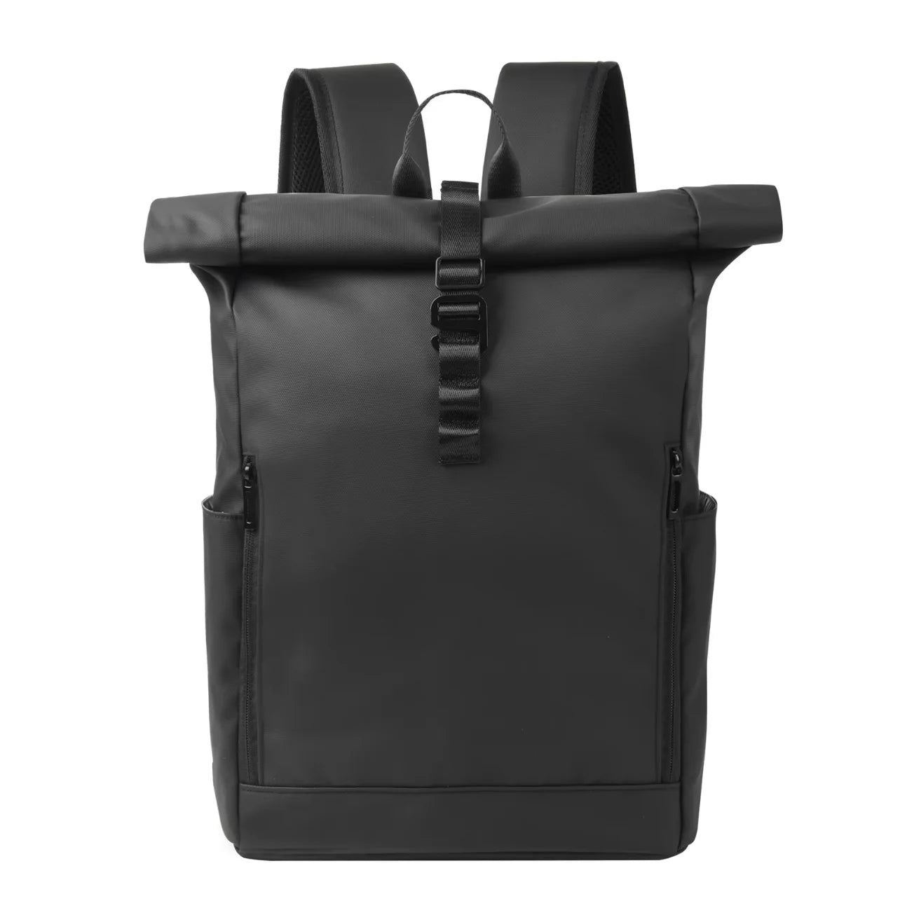 Backper Merope Roll-Top City Backpack — Black