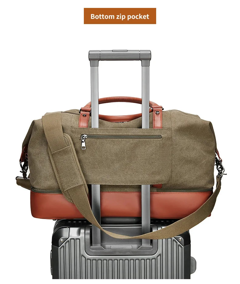 Mingao 402 Vintage Canvas Travel Duffle Bag - detail 4
