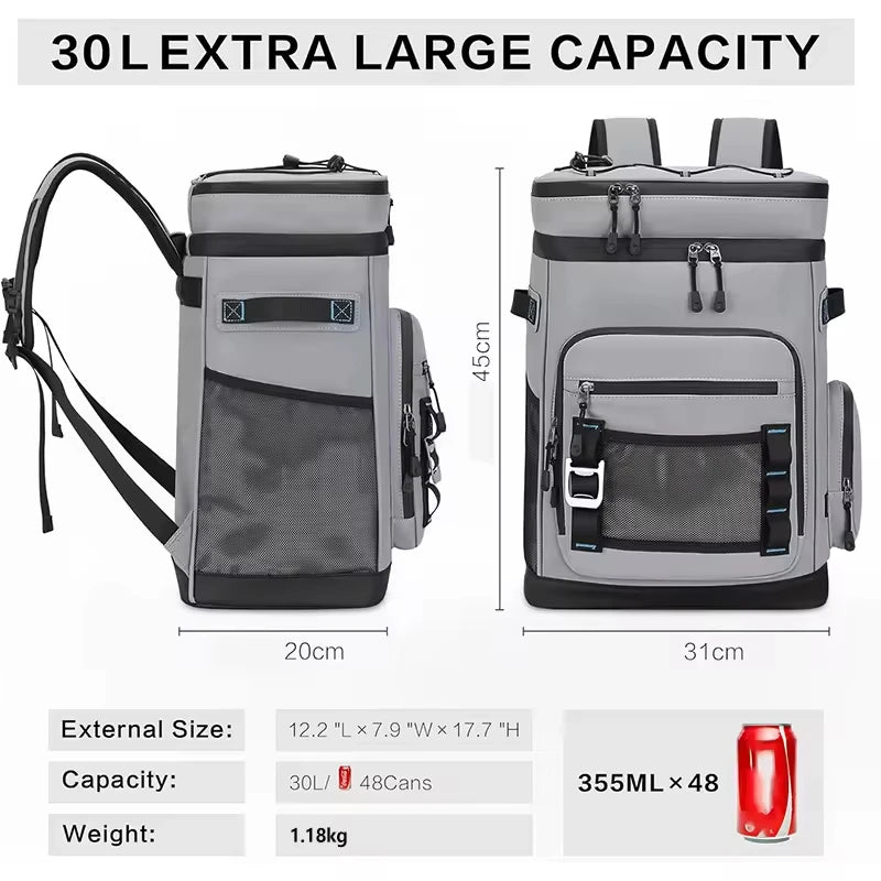 Keman KMA675-2 30L Camping Cooler Backpack - Open View