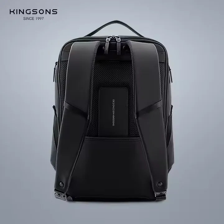 Kingsons men's USB charging travel backpack — lifestyle shot