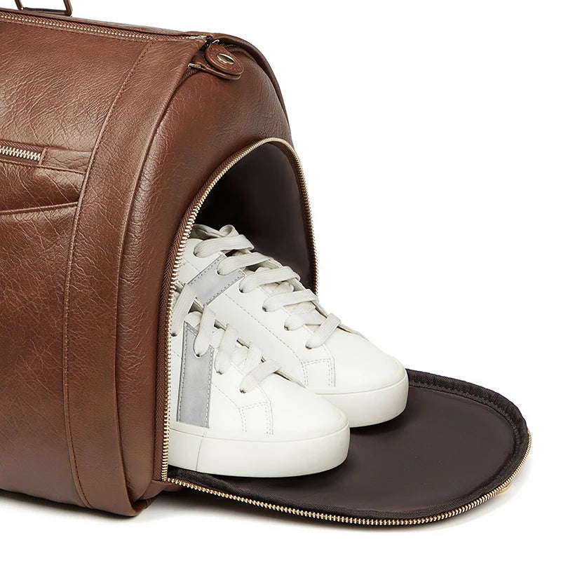 Mingao 233015 Luxury PU Leather Sneaker Garment Duffle Bag - 5
