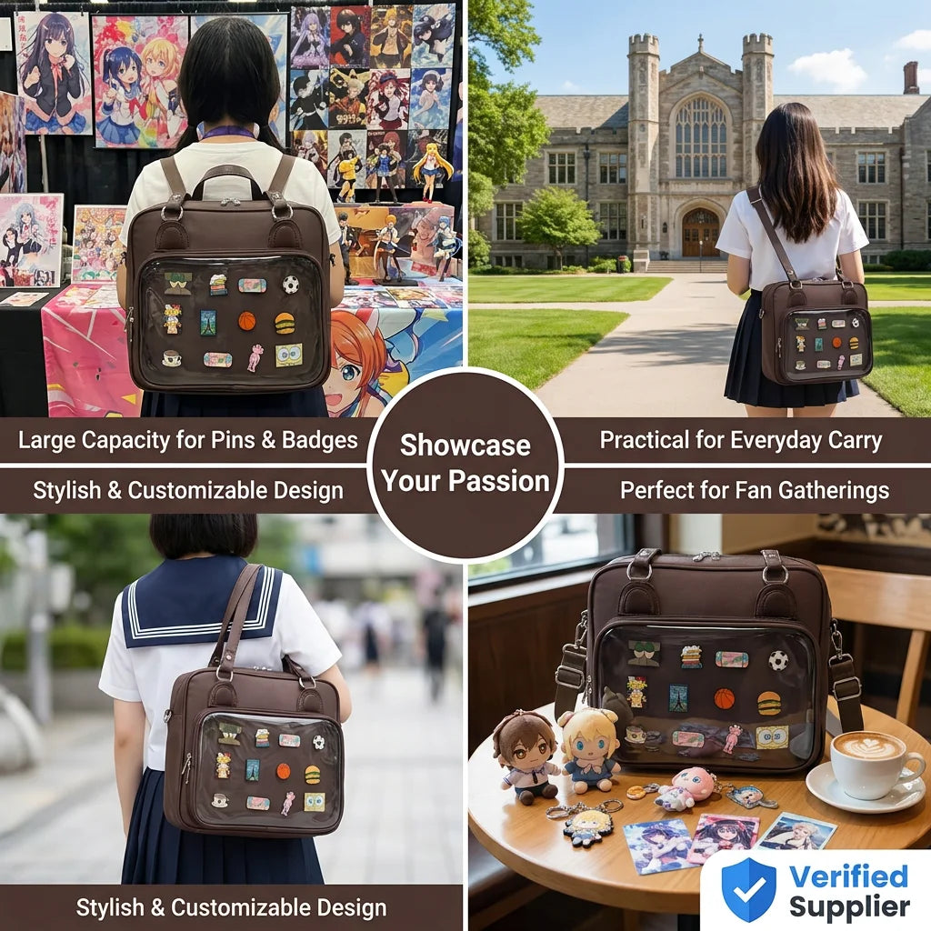 Backper Virgo Ita Badge Display Shoulder Bag — interior view