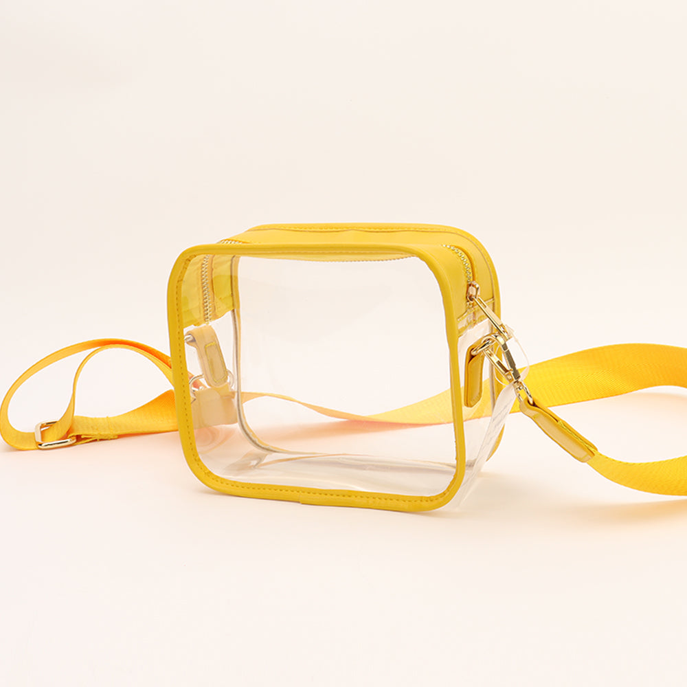 Backper Lyra Clear PVC Stadium Crossbody Sling — Yellow