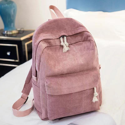 Aquamarine BP2872 dusty pink corduroy backpack