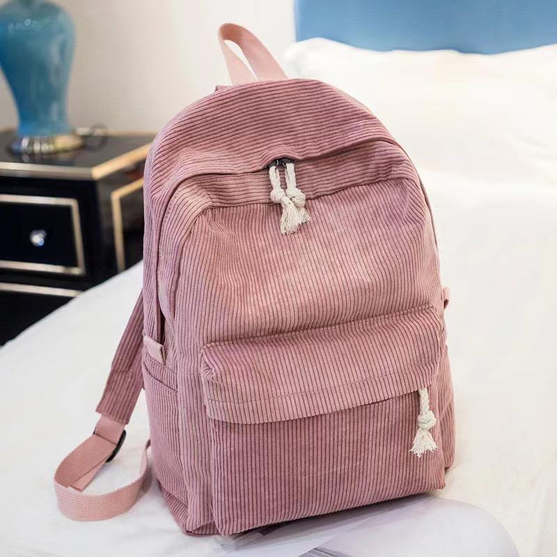 Aquamarine BP2872 dusty pink corduroy backpack
