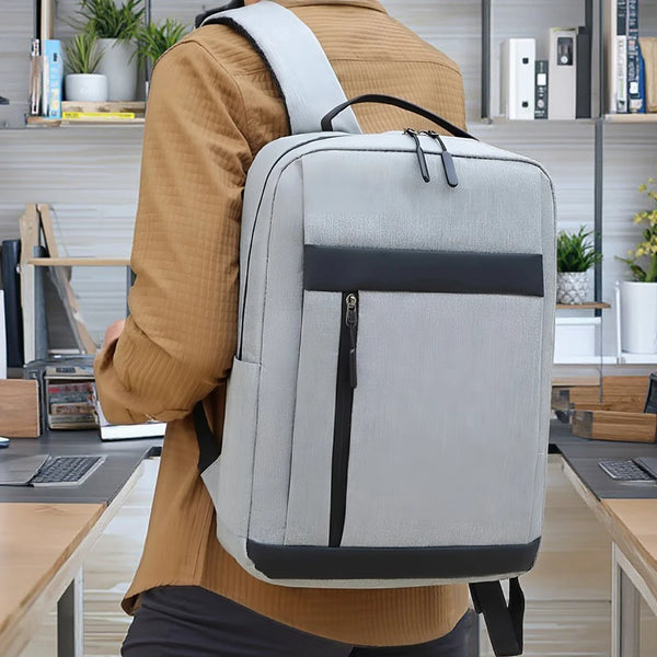 Luxury travel cabin laptop backpack front view