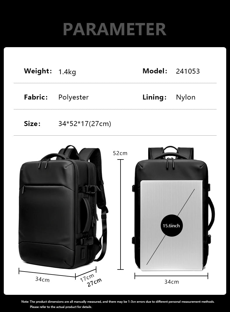 Mingao 241053 Multifunctional USB Travel Laptop Backpack - detail 3