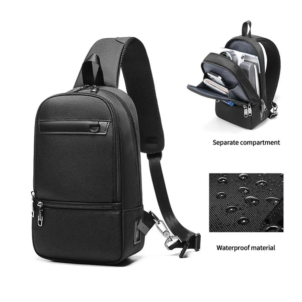 Mingao 1048 USB Waterproof Crossbody Sling Bag