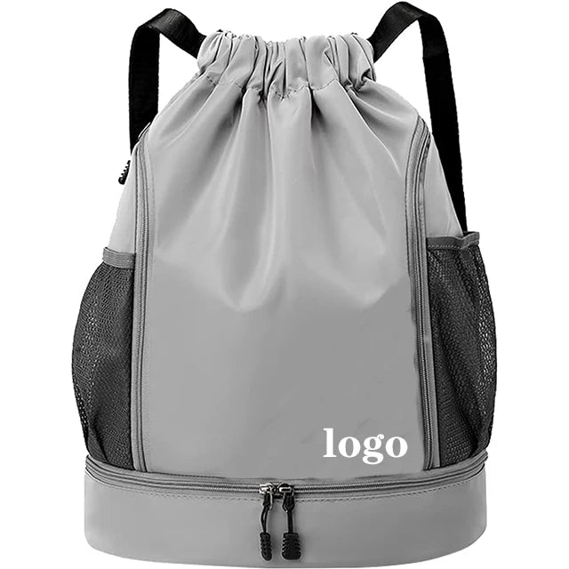 Backper Vega Drawstring Gym Bag — Light Grey