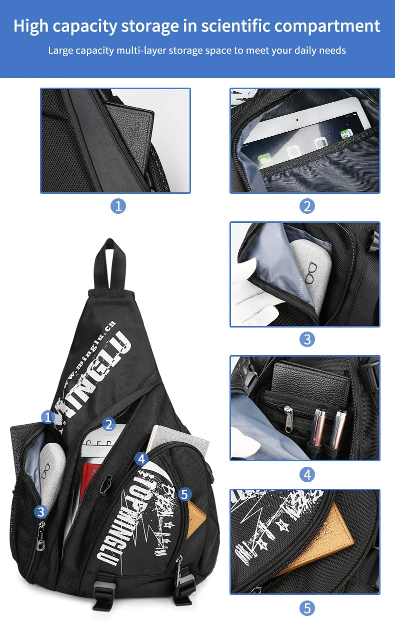 Mingao 177 Waterproof Triangle Crossbody Sling Bag - detail 5