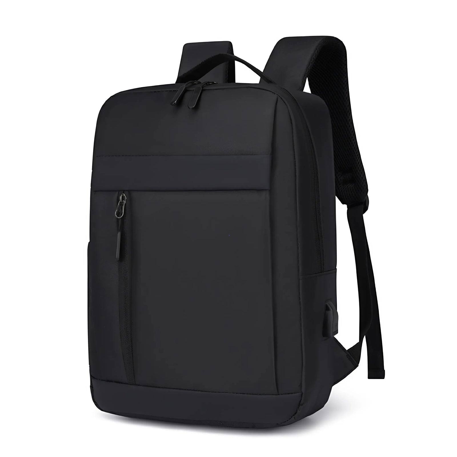 Laptop backpack back panel and straps