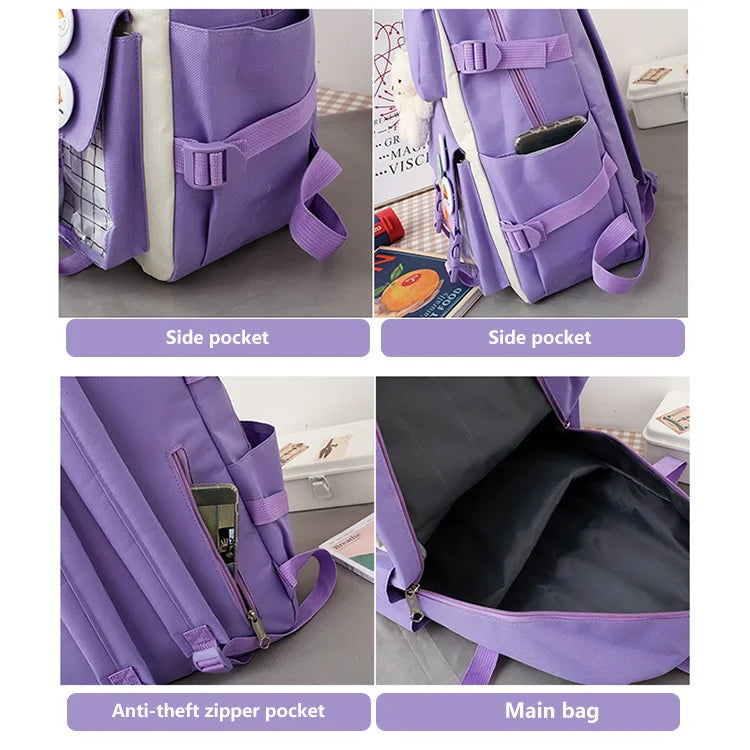 Keman KMJXY9017 Cartoon Girls Waterproof School Backpack