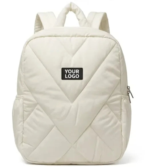 Backper Libra Puffer Backpack — White