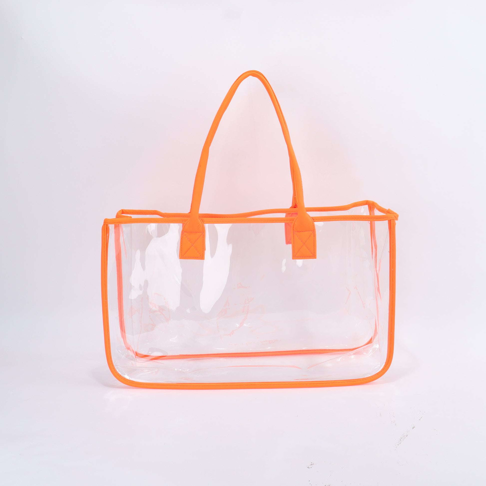 Backper Cetus Clear PVC Beach & Shopping Tote — Orange