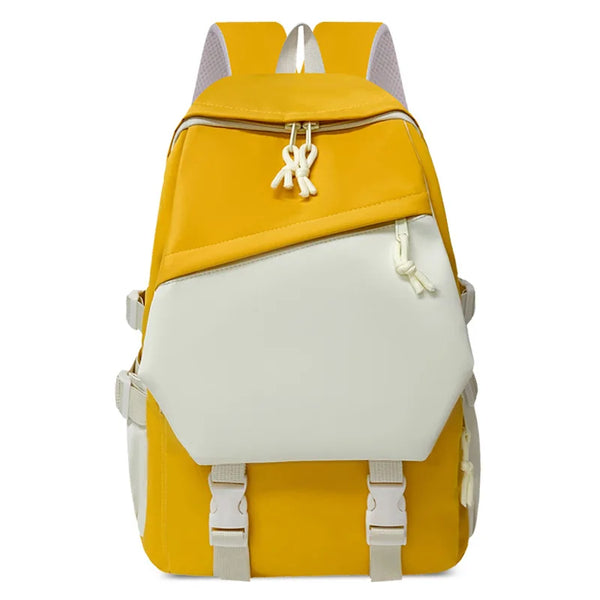 Violet Oxford student backpack yellow
