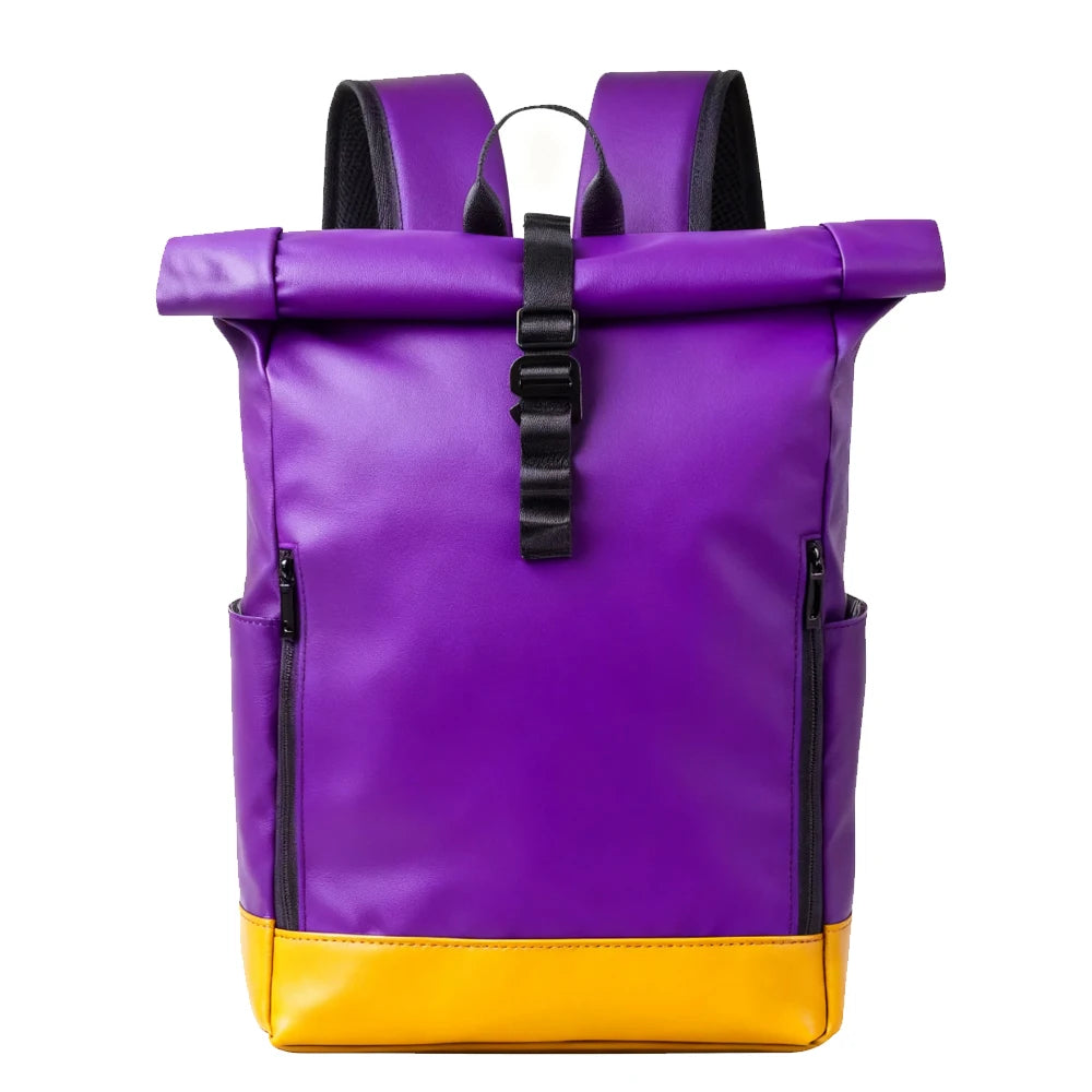 Backper Mira Roll-Top Laptop Backpack — Purple