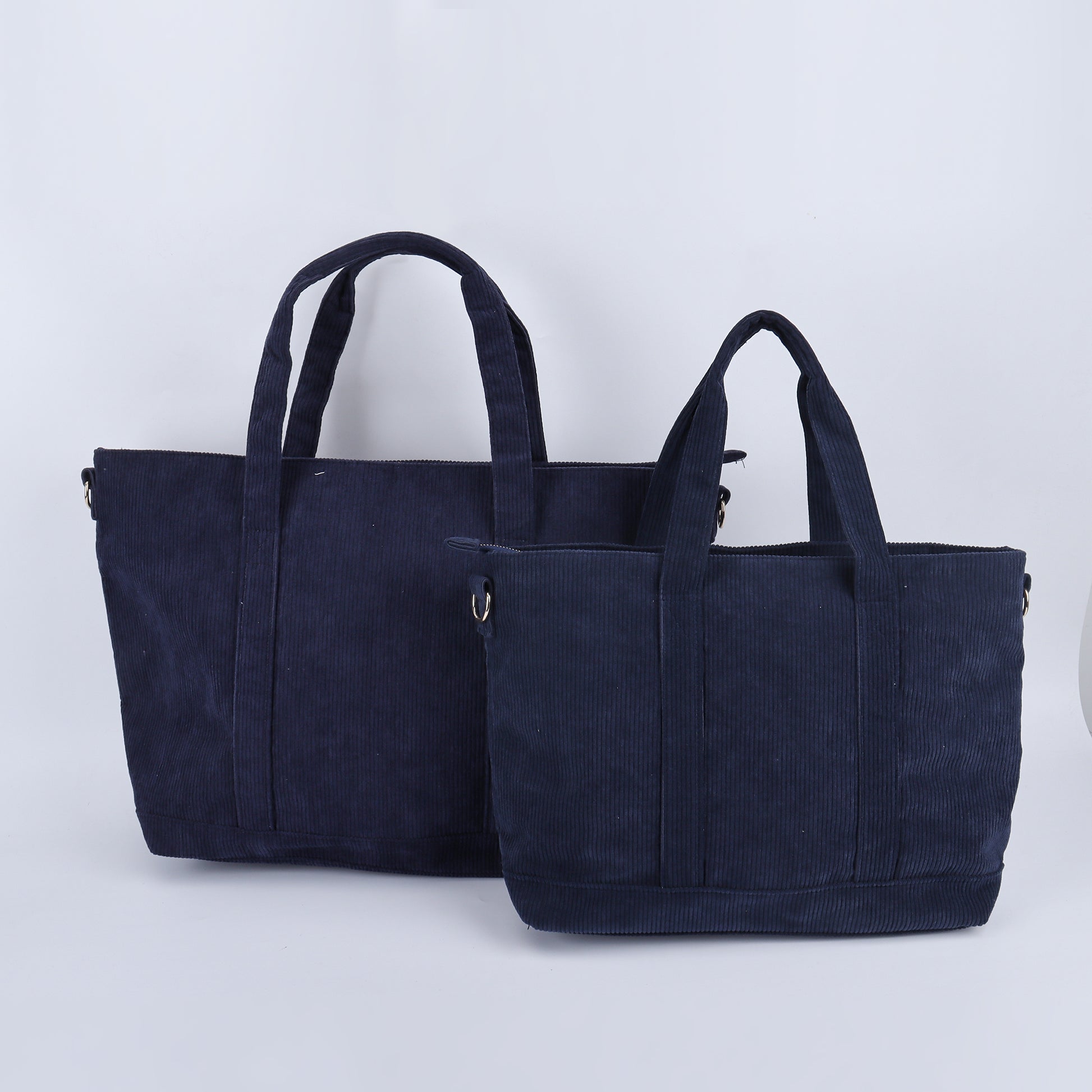 Backper Crux Corduroy Shoulder Tote — Large Navy