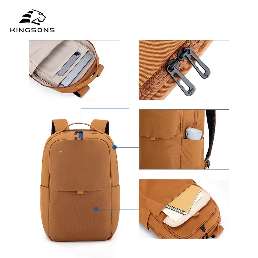 Kingsons kids' waterproof school backpack — interior compartment