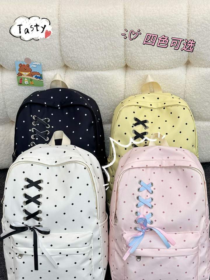 Obsidian SJ892929SCH bow polka dot backpack lifestyle