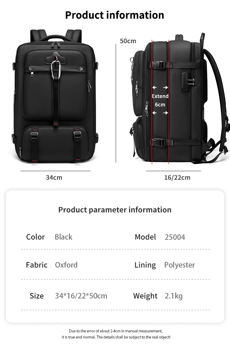 Mingao 25004 Expandable Vacuum Compression Laptop Backpack - detail 1