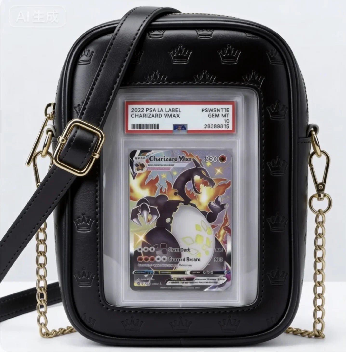 Backper Apus PU Leather Card Ita Sling — Black