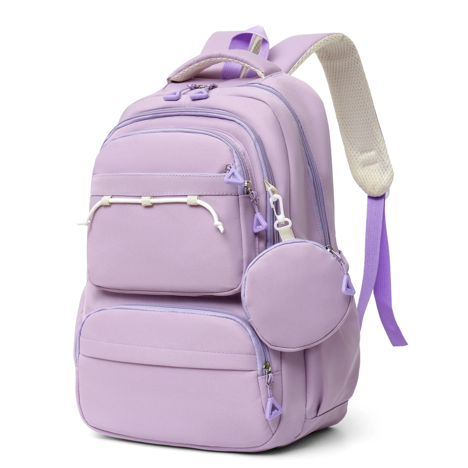 Citrine minimalist women's travel backpack in purple