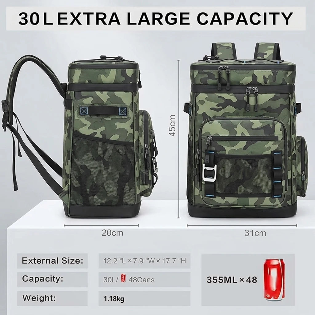 Keman KMA675-1 30L Camo Camping Cooler Backpack