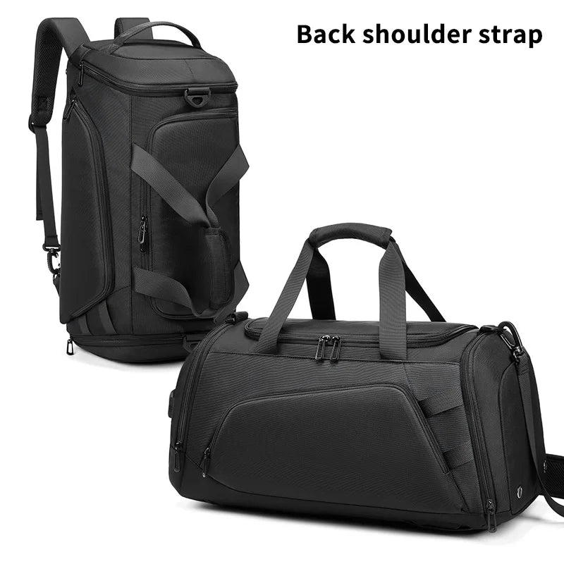 Mingao 1917 Waterproof Sports Gym Duffle Bag - Black Style 2