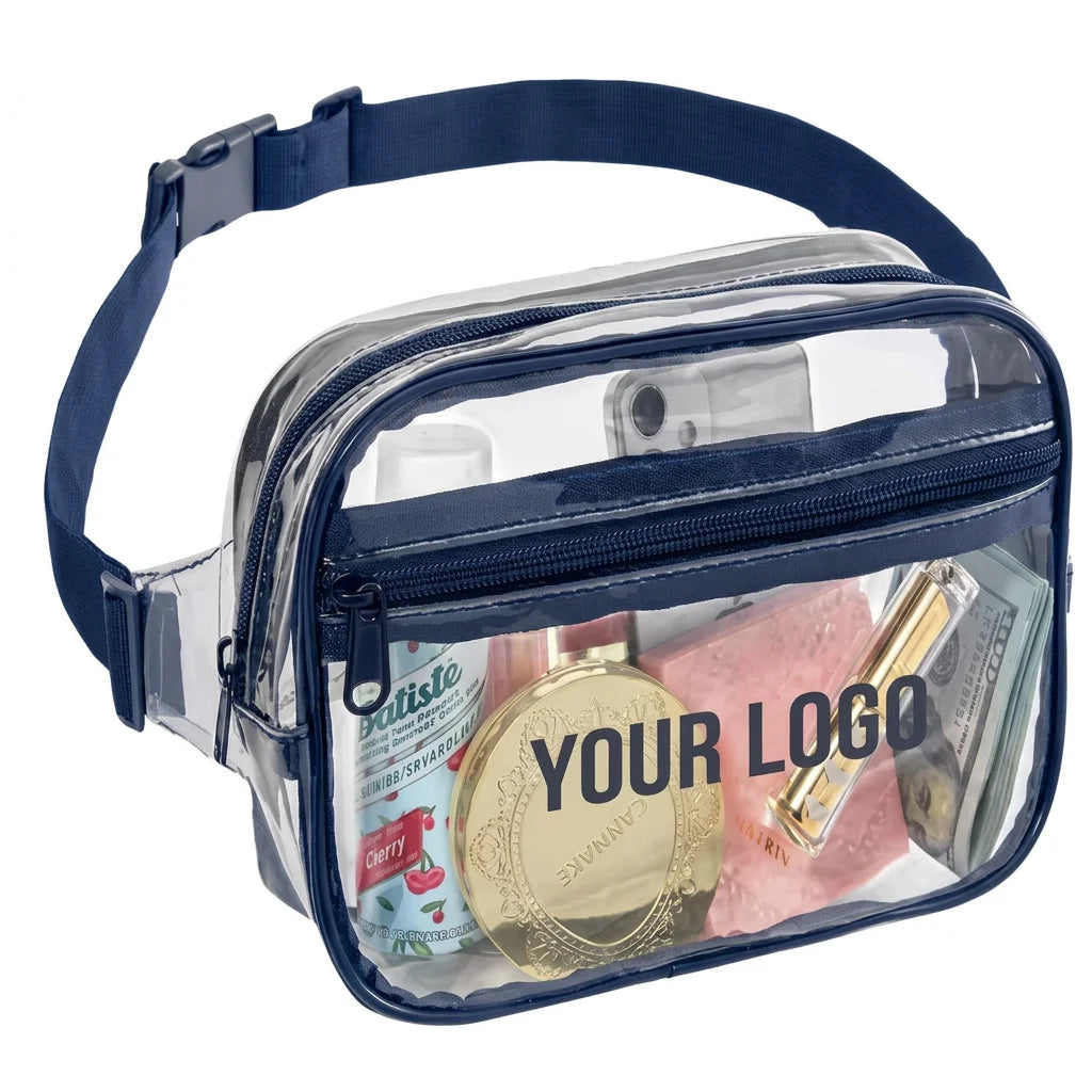 Backper Fornax Fruit-Print Clear Waist Bag — Deep Blue