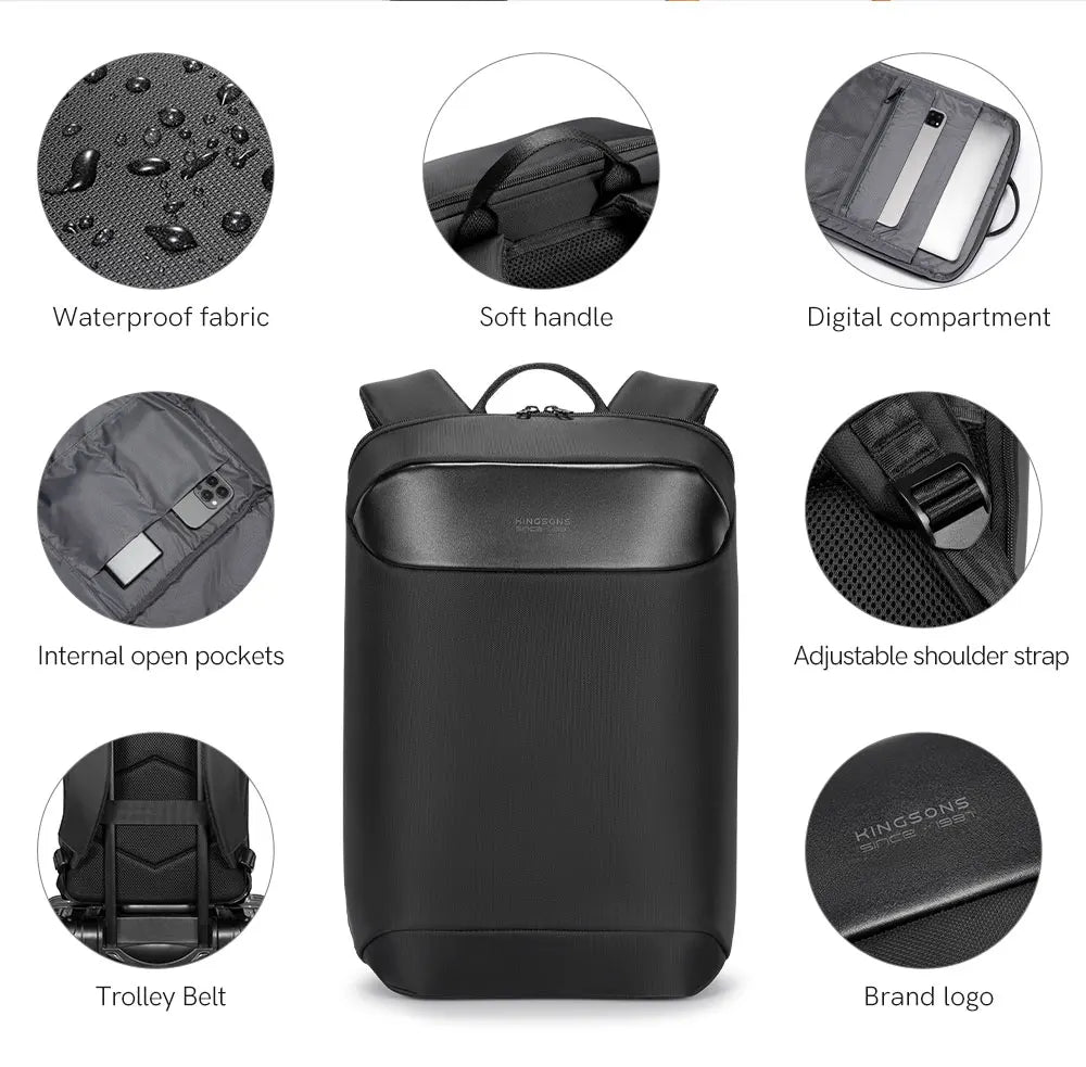 Kingsons K10436 15.6" Waterproof Daily Laptop Backpack