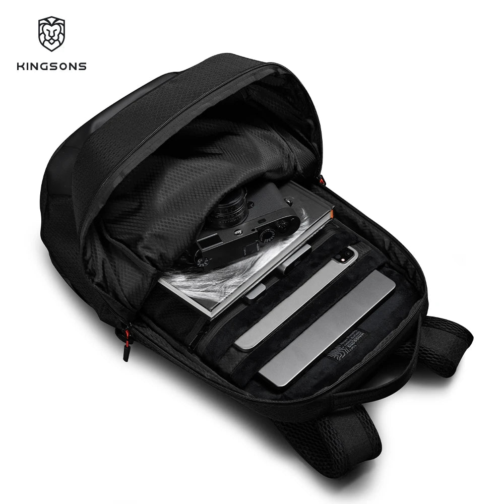 Kingsons women's waterproof travel backpack — interior compartment