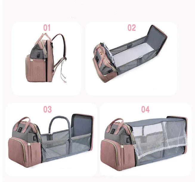 Amethyst diaper backpack changing station
