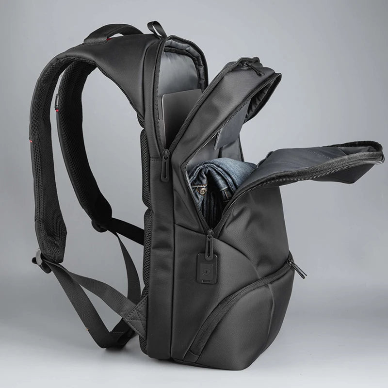 Kingsons USB charging travel backpack — side detail