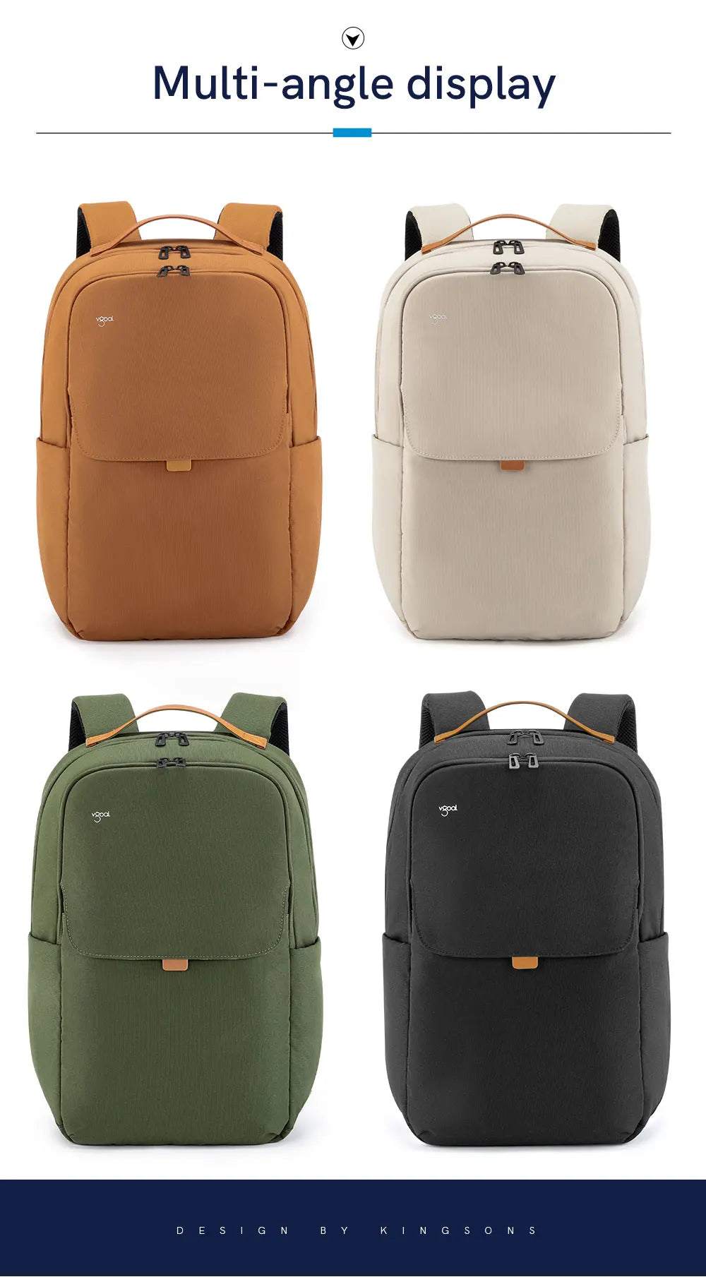 Kingsons K10077W RPET Eco University Laptop Backpack