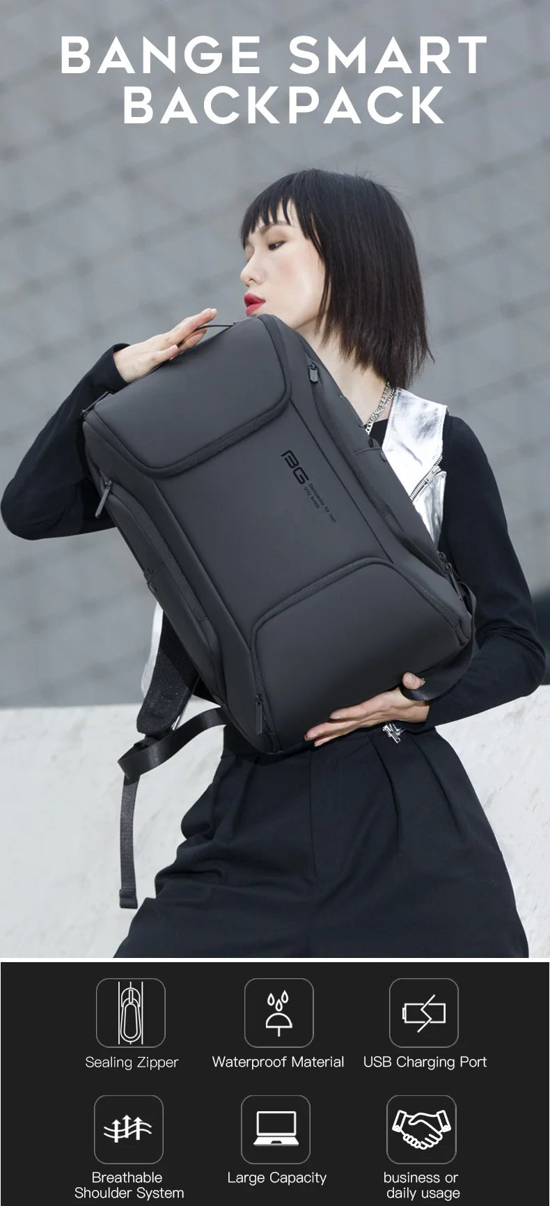 Bange Crystal 7267 Modern Polyester Backpack