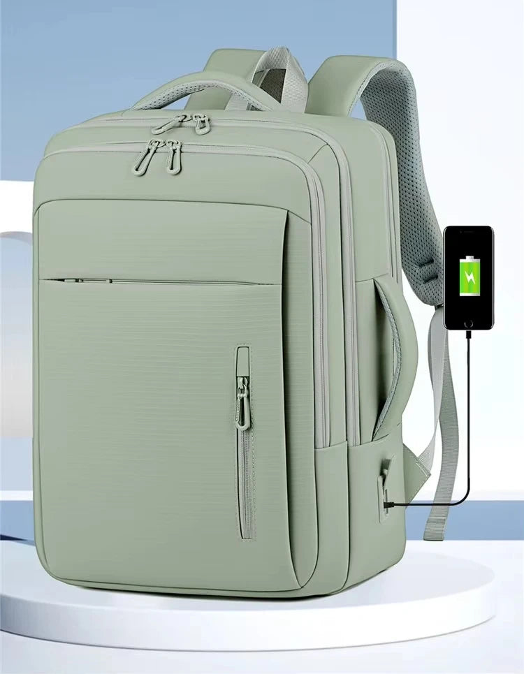 Keman KMMTS218-2 Expandable Business Waterproof Laptop Backpack with USB