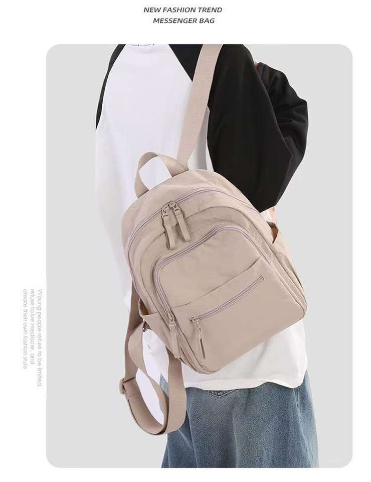 Korean-Style Tasseled Velvet Backpack for Women - Chrysoprase SJ8393SCH - Senjia wholesale backpack detail