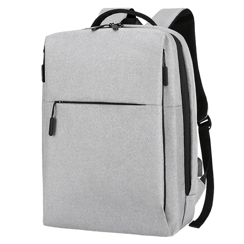 Mingao 1018 15.6" USB Waterproof Business Laptop Backpack - Grey