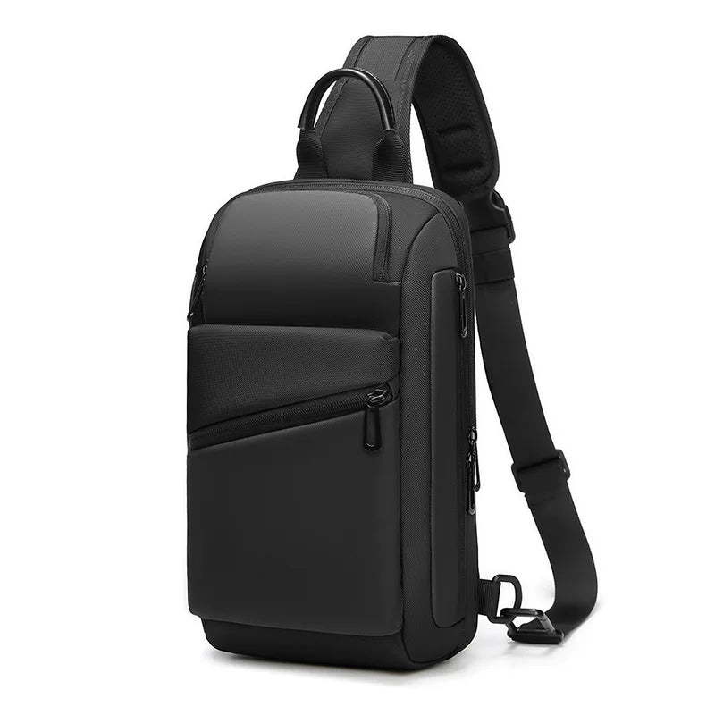 Mingao 1212 Multifunctional Crossbody Sling Chest Bag - Black