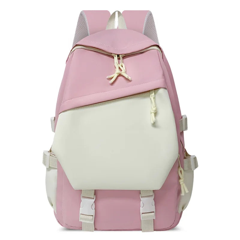 Violet Oxford student backpack hot pink