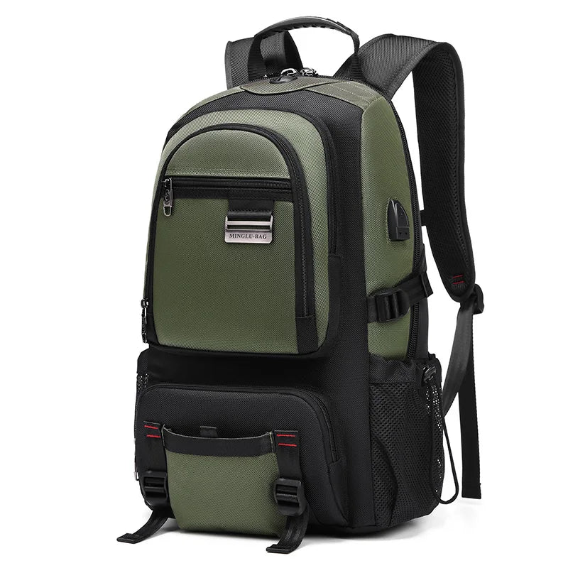 Mingao 9109XL USB Outdoor Travel Laptop Backpack - Green