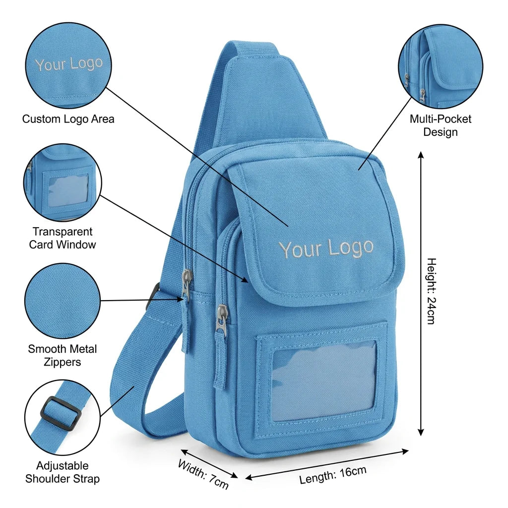 Backper Cepheus Waterproof PSA Slab Window Crossbody Bag — crossbody wear
